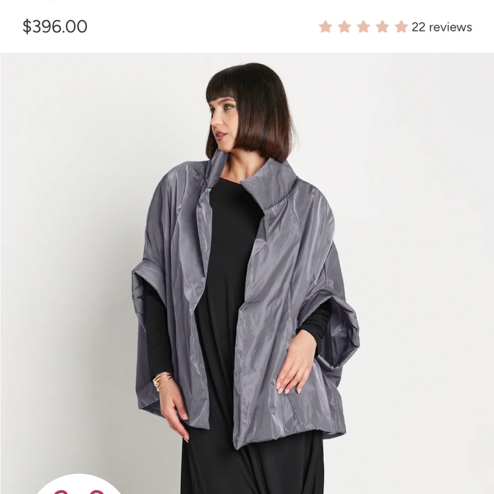 PLANET by Lauren G chic cape nylon cream color